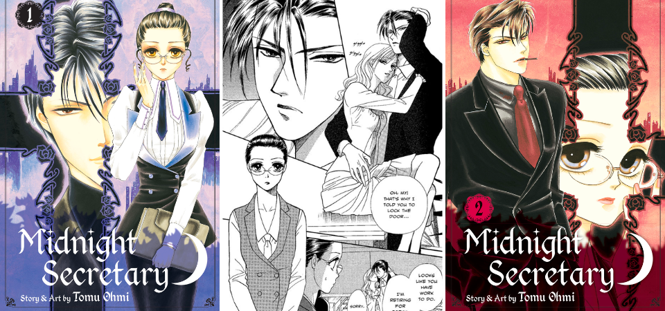 Midnight Secretary manga panels covers